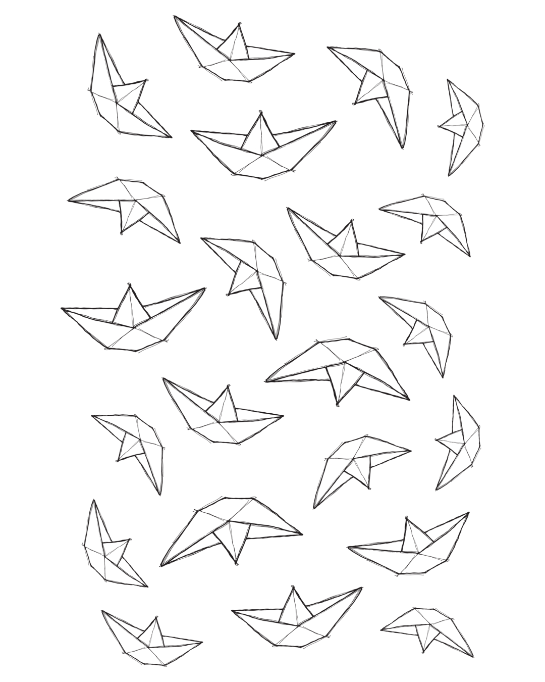 Ilustração Barquinhos