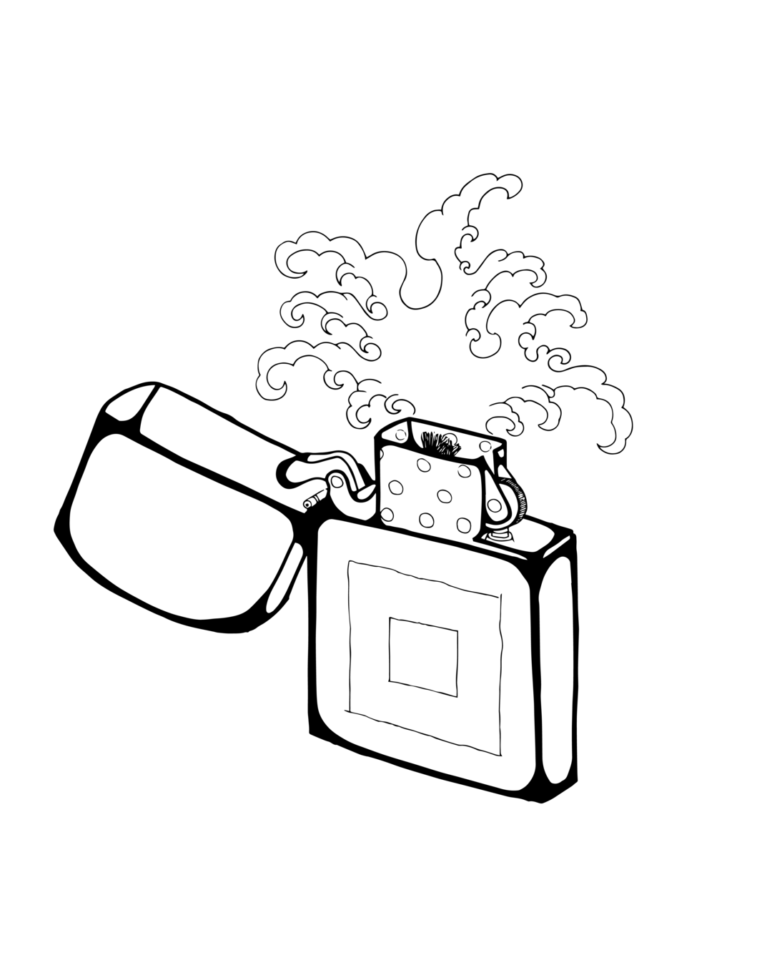 Ilustração Isqueiro Água