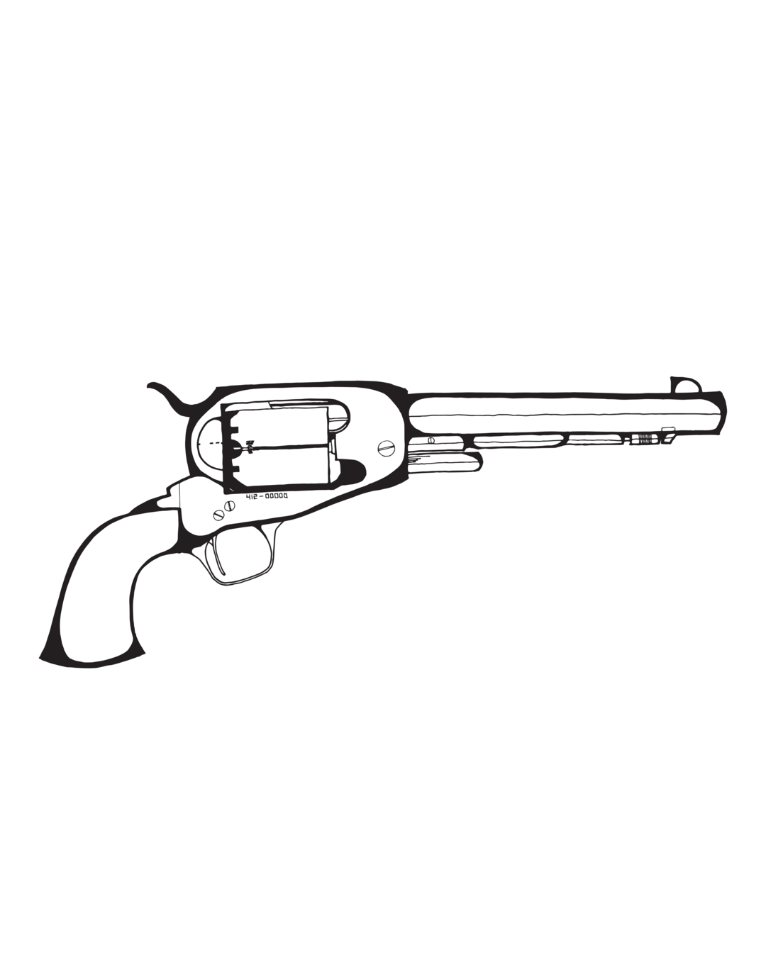 Ilustração Pistola Antiga